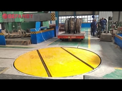 Plataforma giratória orientável motorizada de 360 ​​graus, carrinho de transferência de plataforma giratória com aplicação de trilho transversal