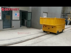 Carrinho de transferência elétrico de via única de despejo automático, carrinho de transferência de trilho de escalada