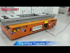 Carrinho de transferência elétrico sem trilhos de 12 toneladas, carrinho de transporte direcionável movido a bateria
