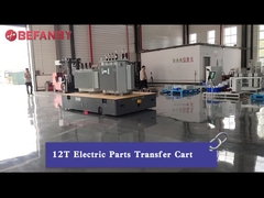 12T Transferência de peças de trabalho Carrinho elétrico sem trilhas,Workshop Flatbed Steerable Trolley