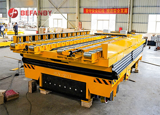 Battery Operated RGV Rail Guided Vehicle with Customized Load Capacity and Lifting Device for Efficient Material Handling