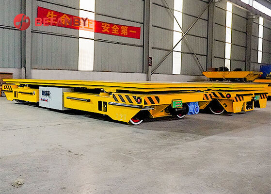 Carrinho de transferência robótico RGV de carga pesada 12T alimentado a bateria com sistema de controle inteligente