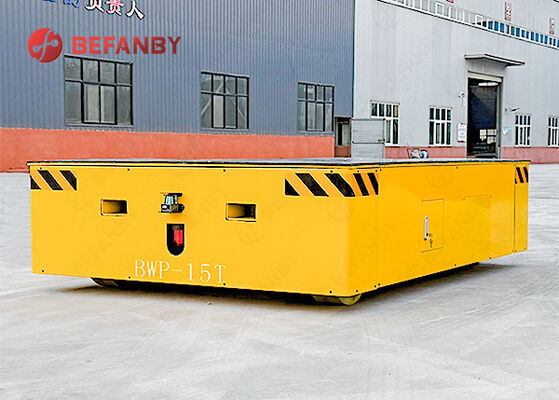 Carrinho de Transferência Sem Trilhos com Capacidade de Carga de 15T com Rodas de PU e Controle Remoto para Uso Industrial