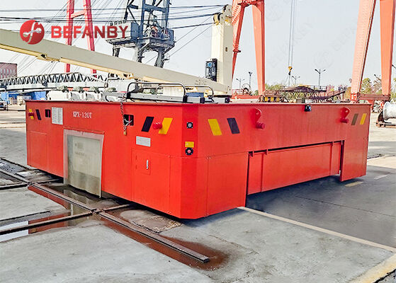 Carrinho de transporte ferroviário de 120 toneladas movido a bateria para movimento horizontal e vertical