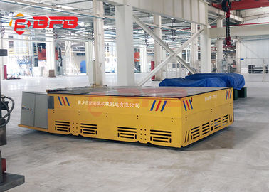 1-500 tons Production Line Transfer Electric Powered Trolley Cart , Steeable Battery Powered Cart With Safety Device